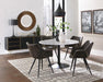 Bartole Round Dining Table White and Matte Black - Casa Morelos / Coahuila Furniture (Oklahoma City, OK)