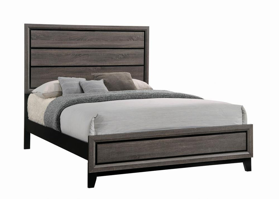 Watson Eastern King & Queen Bed Grey Oak and Black - Casa Morelos / Coahuila Furniture (Oklahoma City, OK)