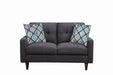 Watsonville Tufted Back Loveseat Grey - Casa Morelos / Coahuila Furniture (Oklahoma City, OK)