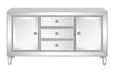 Leticia 3-drawer Accent Cabinet Silver - Casa Morelos / Coahuila Furniture (Oklahoma City, OK)