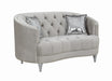 Avonlea Sloped Arm Tufted Loveseat Grey - Casa Morelos / Coahuila Furniture (Oklahoma City, OK)