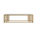 Adri Metal Frame Coffee Table Matte Brass - Casa Morelos / Coahuila Furniture (Oklahoma City, OK)