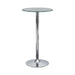 Abiline Glass Top Round Bar Table Chrome - Casa Morelos / Coahuila Furniture (Oklahoma City, OK)