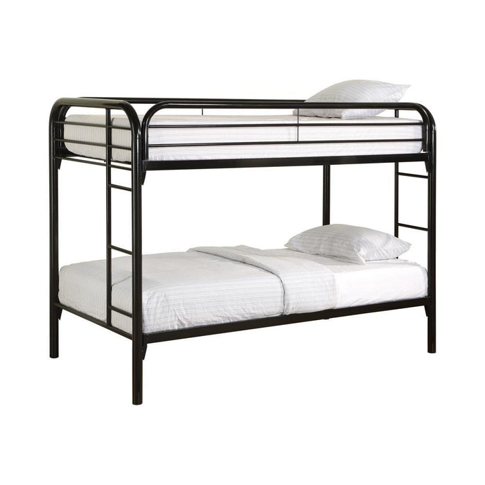 Morgan Twin Over Twin Bunk Bed Black & White - Casa Morelos / Coahuila Furniture (Oklahoma City, OK)
