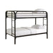 Morgan Twin Over Twin Bunk Bed Black & White - Casa Morelos / Coahuila Furniture (Oklahoma City, OK)