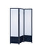 Calix 3-panel Folding Floor Screen Translucent and Black - Casa Morelos / Coahuila Furniture (Oklahoma City, OK)