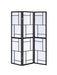 Damis 3-panel Folding Floor Screen Black and White - Casa Morelos / Coahuila Furniture (Oklahoma City, OK)