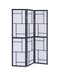 Damis 3-panel Folding Floor Screen Black and White - Casa Morelos / Coahuila Furniture (Oklahoma City, OK)