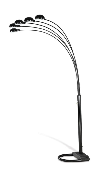 Kayd 5-light Floor Lamp Satin Black - Casa Morelos / Coahuila Furniture (Oklahoma City, OK)