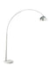 Krester Arched Floor Lamp Brushed Steel and Chrome - Casa Morelos / Coahuila Furniture (Oklahoma City, OK)