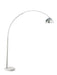 Krester Arched Floor Lamp Brushed Steel and Chrome - Casa Morelos / Coahuila Furniture (Oklahoma City, OK)