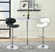 Edenton Upholstered Adjustable Height Bar Stools Black and Chrome (Set of 2) - Casa Morelos / Coahuila Furniture (Oklahoma City, OK)