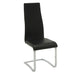 Montclair High Back Dining Chairs Black and Chrome (Set of 4) - Casa Morelos / Coahuila Furniture (Oklahoma City, OK)