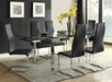 Montclair High Back Dining Chairs Black and Chrome (Set of 4) - Casa Morelos / Coahuila Furniture (Oklahoma City, OK)