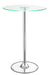 Thea LED Bar Table Chrome and Clear - Casa Morelos / Coahuila Furniture (Oklahoma City, OK)