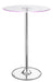 Thea LED Bar Table Chrome and Clear - Casa Morelos / Coahuila Furniture (Oklahoma City, OK)