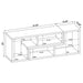 Velma Convertible TV Console and Bookcase White - Casa Morelos / Coahuila Furniture (Oklahoma City, OK)