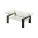 Dyer Tempered Glass Coffee Table with Shelf Black - Casa Morelos / Coahuila Furniture (Oklahoma City, OK)