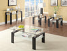 Dyer Tempered Glass Coffee Table with Shelf Black - Casa Morelos / Coahuila Furniture (Oklahoma City, OK)