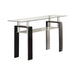 Dyer Tempered Glass Sofa Table with Shelf Black - Casa Morelos / Coahuila Furniture (Oklahoma City, OK)
