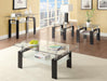 Dyer Tempered Glass Sofa Table with Shelf Black - Casa Morelos / Coahuila Furniture (Oklahoma City, OK)