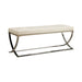 Walton Bench with Metal Base White and Chrome - Casa Morelos / Coahuila Furniture (Oklahoma City, OK)