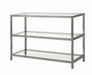Trini Sofa Table with Glass Shelf Black Nickel - Casa Morelos / Coahuila Furniture (Oklahoma City, OK)