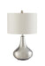 Junko Drum Shade Table Lamp Chrome and White - Casa Morelos / Coahuila Furniture (Oklahoma City, OK)