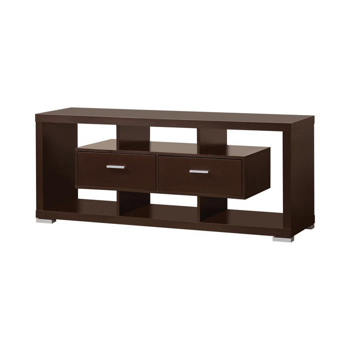 Casey 2-drawer Rectangular TV Console Cappuccino - Casa Morelos / Coahuila Furniture (Oklahoma City, OK)