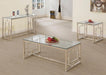 Merced Rectangle Glass Top Sofa Table Nickel - Casa Morelos / Coahuila Furniture (Oklahoma City, OK)