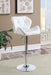 Berrington Adjustable Bar Stools Chrome and White (Set of 2) - Casa Morelos / Coahuila Furniture (Oklahoma City, OK)