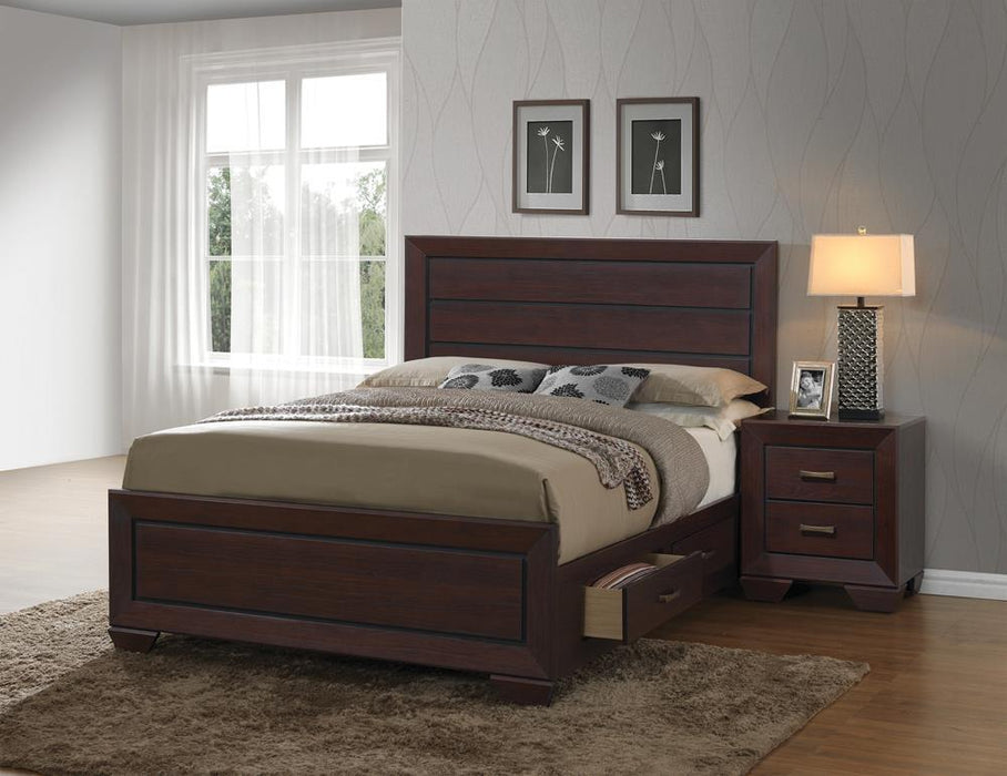 Kauffman California King, Eastren king, & Queen Storage Bed Dark Cocoa - Casa Morelos / Coahuila Furniture (Oklahoma City, OK)