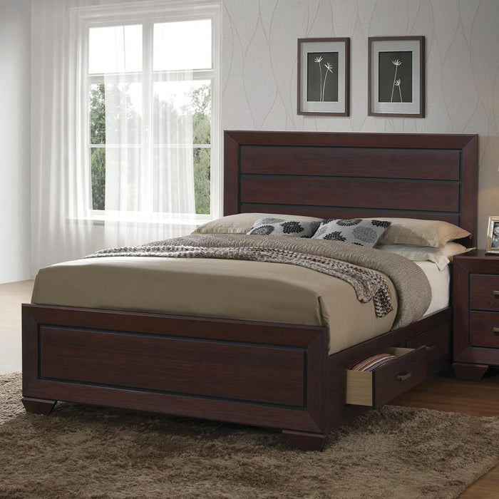 Kauffman California King, Eastren King, & Queen Panel Bed Dark Cocoa - Casa Morelos / Coahuila Furniture (Oklahoma City, OK)