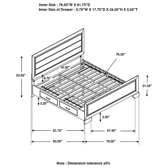 Kauffman California King, Eastren King, & Queen Panel Bed Dark Cocoa - Casa Morelos / Coahuila Furniture (Oklahoma City, OK)
