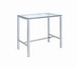 Tolbert Bar Table with Glass Top Chrome - Casa Morelos / Coahuila Furniture (Oklahoma City, OK)