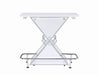 Atoka X-shaped Bar Unit with Wine Bottle Storage Glossy White - Casa Morelos / Coahuila Furniture (Oklahoma City, OK)