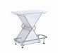 Atoka X-shaped Bar Unit with Wine Bottle Storage Glossy White - Casa Morelos / Coahuila Furniture (Oklahoma City, OK)
