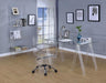Amaturo Office Chair with Casters Clear and Chrome - Casa Morelos / Coahuila Furniture (Oklahoma City, OK)