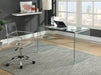Amaturo Office Chair with Casters Clear and Chrome - Casa Morelos / Coahuila Furniture (Oklahoma City, OK)
