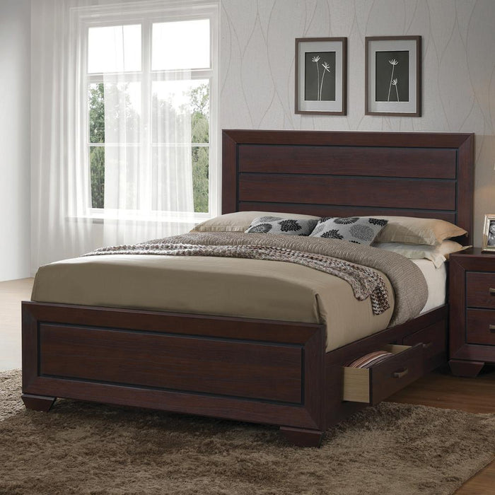 Kauffman California King, Eastren King, & Queen Panel Bed Dark Cocoa - Casa Morelos / Coahuila Furniture (Oklahoma City, OK)