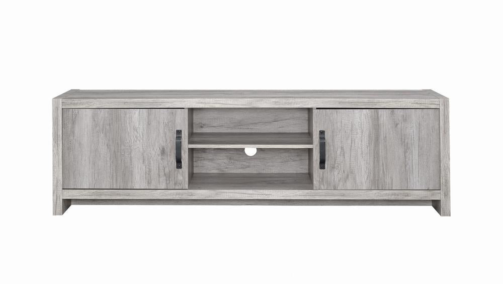 Burke 2-door TV Console Grey Driftwood - Casa Morelos / Coahuila Furniture (Oklahoma City, OK)