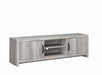 Burke 2-door TV Console Grey Driftwood - Casa Morelos / Coahuila Furniture (Oklahoma City, OK)