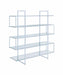 Elmer 5-shelf Bookcase Chrome and Clear - Casa Morelos / Coahuila Furniture (Oklahoma City, OK)