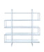 Elmer 5-shelf Bookcase Chrome and Clear - Casa Morelos / Coahuila Furniture (Oklahoma City, OK)