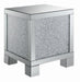 Gillian Square End Table Silver and Clear Mirror - Casa Morelos / Coahuila Furniture (Oklahoma City, OK)