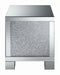 Gillian Square End Table Silver and Clear Mirror - Casa Morelos / Coahuila Furniture (Oklahoma City, OK)