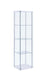 Bellatrix Rectangular 4-shelf Curio Cabinet White and Clear - Casa Morelos / Coahuila Furniture (Oklahoma City, OK)