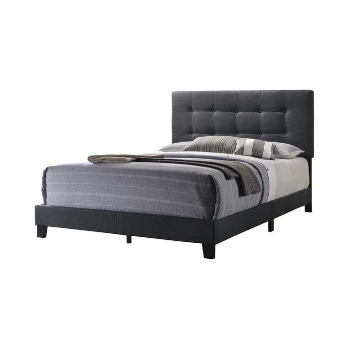 Mapes Tufted Upholstered Eastern King, Queen, Twin & Full Bed Charcoal & Grey - Casa Morelos / Coahuila Furniture (Oklahoma City, OK)