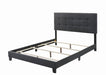 Mapes Tufted Upholstered Eastern King, Queen, Twin & Full Bed Charcoal & Grey - Casa Morelos / Coahuila Furniture (Oklahoma City, OK)