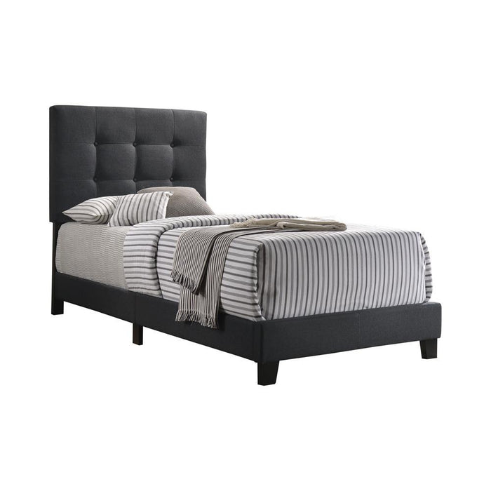 Mapes Tufted Upholstered Eastern King, Queen, Twin & Full Bed Charcoal & Grey - Casa Morelos / Coahuila Furniture (Oklahoma City, OK)